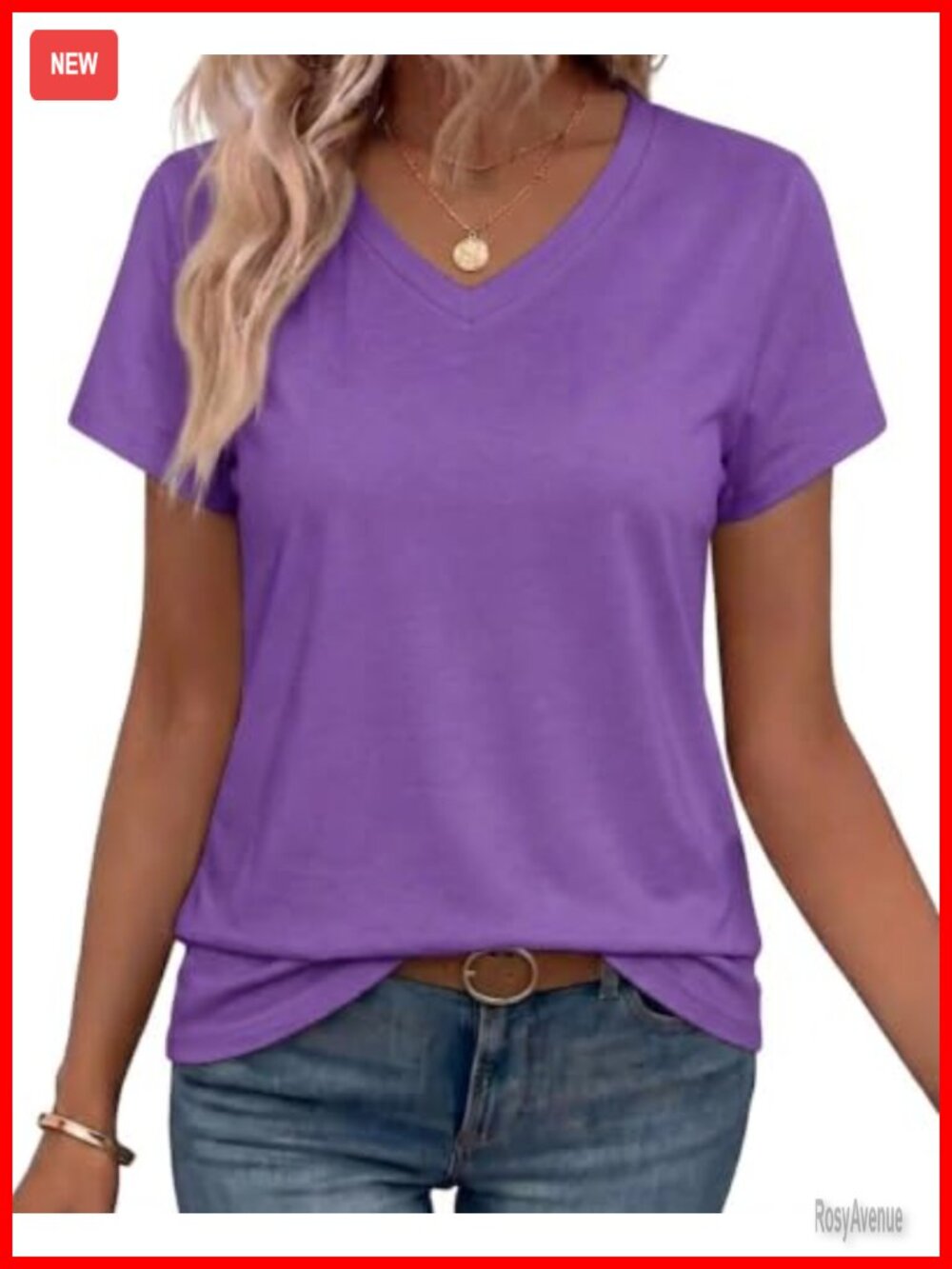 Women's V Neck Short Sleeve Graphic Tee Tunic Top